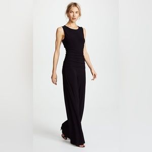 Norma Kamali Sleeveless Shirred Waist Jumpsuit